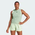 adidas Tennis Airchill Pro Match Tank Top Tennis 2XS Women Silver Green / Semi Green Spark