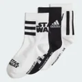 adidas Star Wars Socks 3 Pairs Kids Lifestyle KL,KXL,KXXL,XS,S,M,L Kids White / Black / White