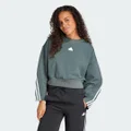adidas Future Icons 3-Stripes Sweatshirt Lifestyle S Women Green