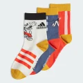 adidas Disney's Mickey Mouse Socks 3 Pairs Kids Lifestyle KM Kids Off White / Preloved Ink / Red