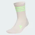 adidas 3-Stripes Crew Socks Basketball,Golf S Women Putty Mauve / Green Spark
