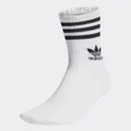 adidas Mid Cut Crew Socks 3 Pairs Lifestyle KXXL,XS,S,M,L,XL Unisex White