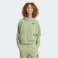 adidas Z.N.E. Woven Full-Zip Hoodie Lifestyle 2XS Women Tent Green