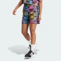 adidas Tiro Print Mesh Summer Shorts Lifestyle A/2XS Women Black / Multicolor