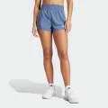 adidas Pacer Training 3-Stripes Woven High-Rise Shorts Training XS 3" Women Preloved Ink / White