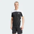 adidas Tennis HEAT.RDY Pro FreeLift Henley Polo Shirt Tennis A/2XL Men Black / White