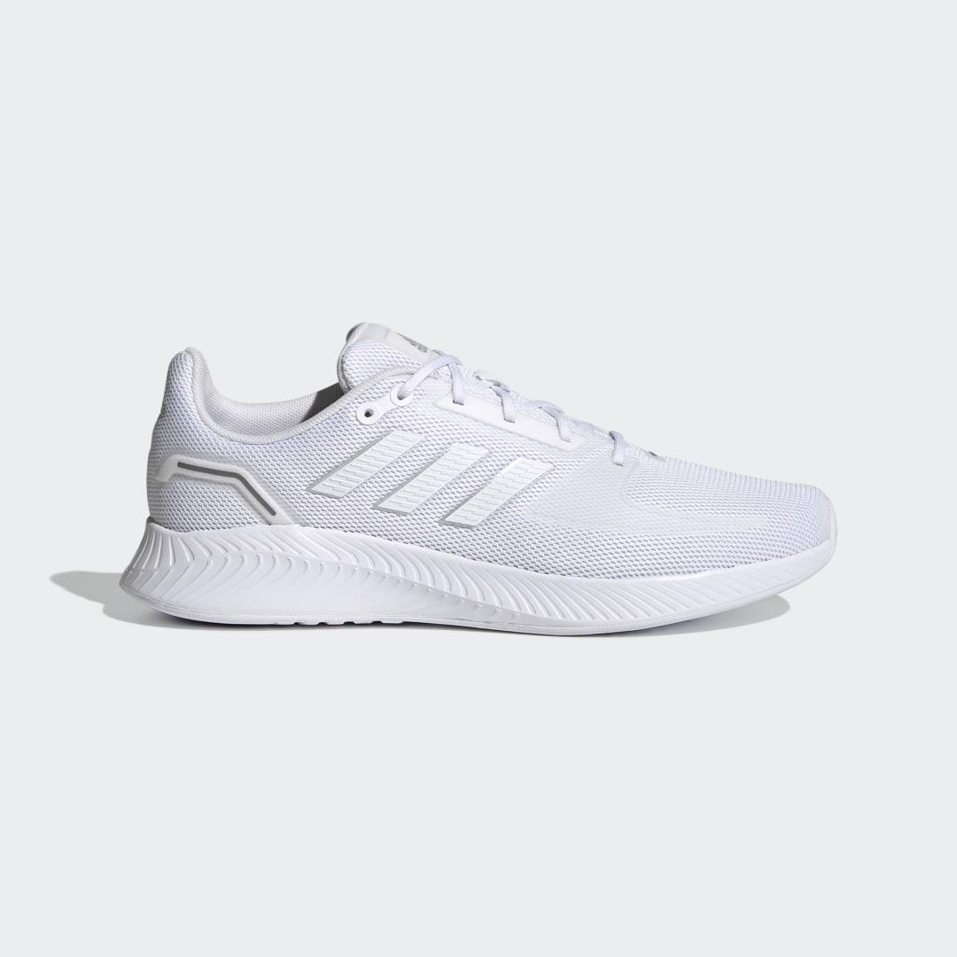 adidas Run Falcon 2.0 Shoes Running 9 UK Men White / Silver Metallic
