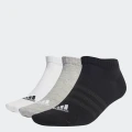adidas Thin and Light Sportswear Low-Cut Socks 3 Pairs Lifestyle KXXL Unisex Grey / White / Black