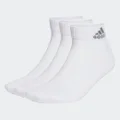 adidas Cushioned Sportswear Ankle Socks 3 Pairs Basketball,Lifestyle XL Unisex White / Grey