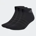 adidas Cushioned Sportswear Ankle Socks 3 Pairs Basketball,Lifestyle KXL,KXXL,XS,S,M,L,XL,XXL Unisex Black / Grey