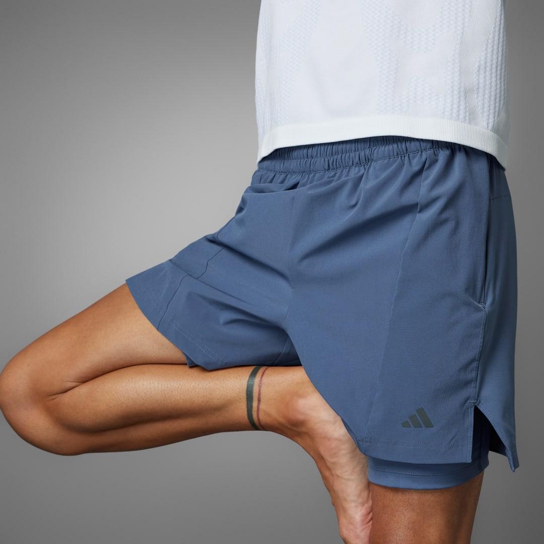 adidas Designed for Training Yoga Premium 2-in-1 Shorts Training L Men Preloved Ink