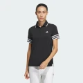 adidas AEROREADY 3-Stripes Short Sleeve Polo Shirt Golf S Women Black