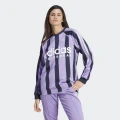 adidas Jacquard Long Sleeve Jersey Lifestyle 2XS Women Violet Fusion / White