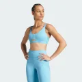 adidas All Me Luxe Light-Support Bra Training S Women Semi Blue Burst