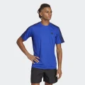 adidas Train Essentials 3-Stripes Training Tee Gym & Training 2XL Men Lucid Blue / Black