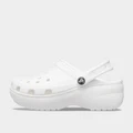 Crocs Classic Clog Platform Sandals Women's - Womens - WHITE