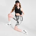 Nike Girls' Fitness One Print Bike Shorts Junior - Grey