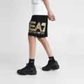Emporio Armani EA7 Gold Logo Shorts Junior - Kids - Black