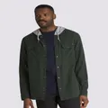 Vans Apparel and Accessories Parkway Hooded Long Sleeve Shirt Green