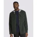Vans Apparel and Accessories Parkway Hooded Long Sleeve Shirt Green