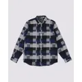 Vans Apparel and Accessories Gibson Patchwork Woven Shirt Blue & Multi