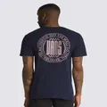 Vans Apparel and Accessories Circle Racer Lockup T-Shirt Blue