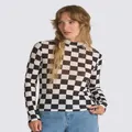 Vans Apparel and Accessories Position Mesh Mock Neck Top Black & White