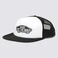 Vans Apparel and Accessories Classic Patch Curved Bill Trucker Hat Black & White