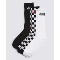 Vans Apparel and Accessories Classic Crew Sock 3 Pack Black & White