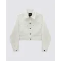 Vans Apparel and Accessories Raynes Crop Trucker Jacket White