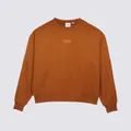 Vans Apparel and Accessories Premium Logo Crewneck Sweatshirt Orange