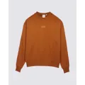 Vans Apparel and Accessories Premium Logo Crewneck Sweatshirt Orange