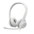 Logitech H390 Wired USB Headset - White