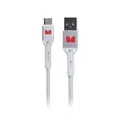 Monster USB-C to USB-A Braided Cable - White 1.2m