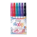 Pilot SW-FC-S6 Frixion Colours 6 Pen Pack erasable felt tip markers w/ thermo sensitive gel ink