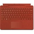 Microsoft Surface Pro 9/8/X Keyboard ( Poppy Red ) - With Storage & Charging Tray Ready for Slim Pen 2 (Slim Pen 2 not included)