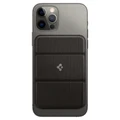 Spigen MagSafe Card Holder Smart Fold Wallet - Black Compatible with iPhone 14 / 13 / 12 Magsafe System - Keep Up to 2 Cards - (Vertical Kickstand is