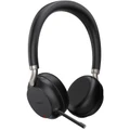 Yealink BH72 Bluetooth On-Ear Headset - Teams Certified - Black BT51-A / 2-Mics Noise Cancellation / Retractable Mic / Busy Light / QI Wireless Chargi