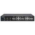 QNAP QSW-1208-8C 12 Port 10G Unmanaged Switch, 12x 10GbE SFP+ ports with shared eight 10GBASE-T ports unmanage switch, NBASE-T support for 5-speed aut