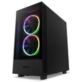 NZXT H5 Black Elite Edition ATX MidTower Gaming Case Tempered Glass, Front 2x140 A-RGB Fan Pre-installed, CPU Cooling Support Upto 165mm, GPU Support