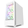 NZXT H5 White Elite Edition ATX MidTower Gaming Case Tempered Glass, Front 2x140 A-RGB Fan Pre-installed, CPU Cooling Support Upto 165mm, GPU Support