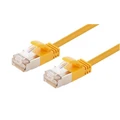 Dynamix PLSSY-C6A-2 2m Cat6A S/FTP Yellow Ultra-Slim Shielded 10G Patch Lead (34AWG) with RJ45 Gold Plated Connectors. Supports PoE IEEE 802.3af (15.4