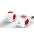 ALLOCACOC 5420RD/AUEUPC 1.5m Extended Red 4 Outlets with 2 USB 2.1A 10W stackable mountable modern reinvention PowerCube