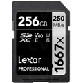Lexar Professional 256GB SDXC UHS-II ,V60, 1667x, up to 250MB/s read,90MB/s Write Captures high-quality images and extended lengths of stunning 1080p