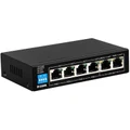 D-Link DES-F1006P-E 6-Port PoE Switch with 4 Long Reach 250m PoE+ Ports and 2 Uplink Ports, (Max 60W)