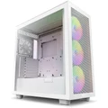NZXT H7 2023 Flow White RGB Edition ATX MidTower Gaming Case Tempered Glass, CPU Cooler Support Upto 185mm, GPU Upto 400mm, 7X PCI Slot, 360 Radiator