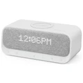 Soundcore Wakey Bluetooth Alarm Clock Stereo Speaker with built-in 10W Qi wireless charging - FM Radio, Aux input, 2x USB power outputs, white noise &
