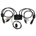StarTech SV211HDUA 2 Port USB HDMI Cable KVM Switch with Audio and Remote Switch USB Powered