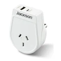 Jackson PTA8812USBMC Slim Outbound Travel Adaptor 1x USB-A and 1x USB-C (2.1A) Charging Ports. ConvertsNZ/AUSPlugs for use in South Africa & Parts of