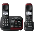 Panasonic KX-TGM422AZB Amplified Cordless Home Landline Telephone Twin Pack with Digital Answering Machine - Large buttons, Loud ringer volume, Call B
